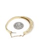 Pave Diamond Dome Bangle Bracelet in Gold